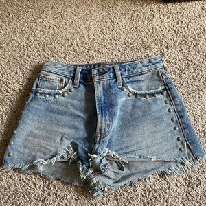 Abercrombie studded jean shorts!